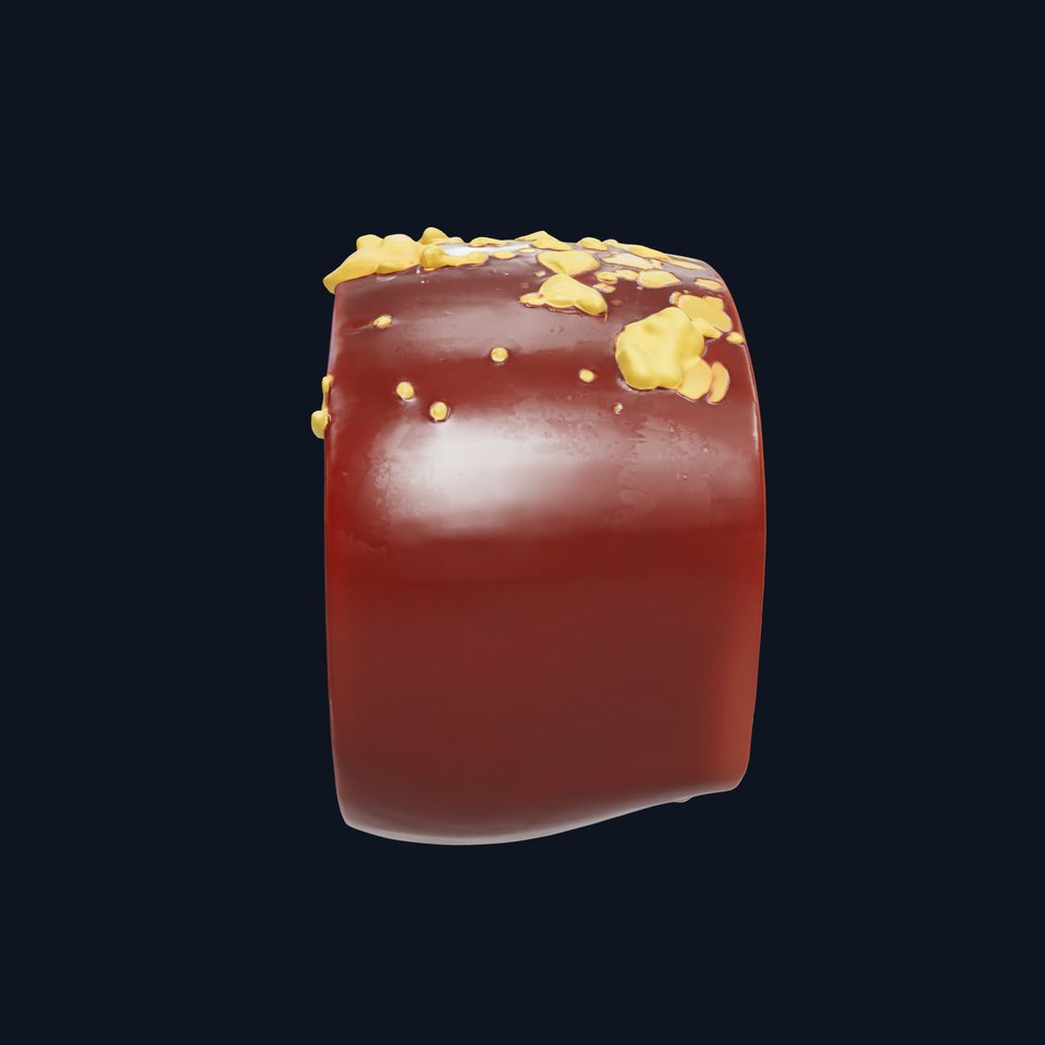 Gourmet Chocolate Truffle with Caramel Center D Model Pack